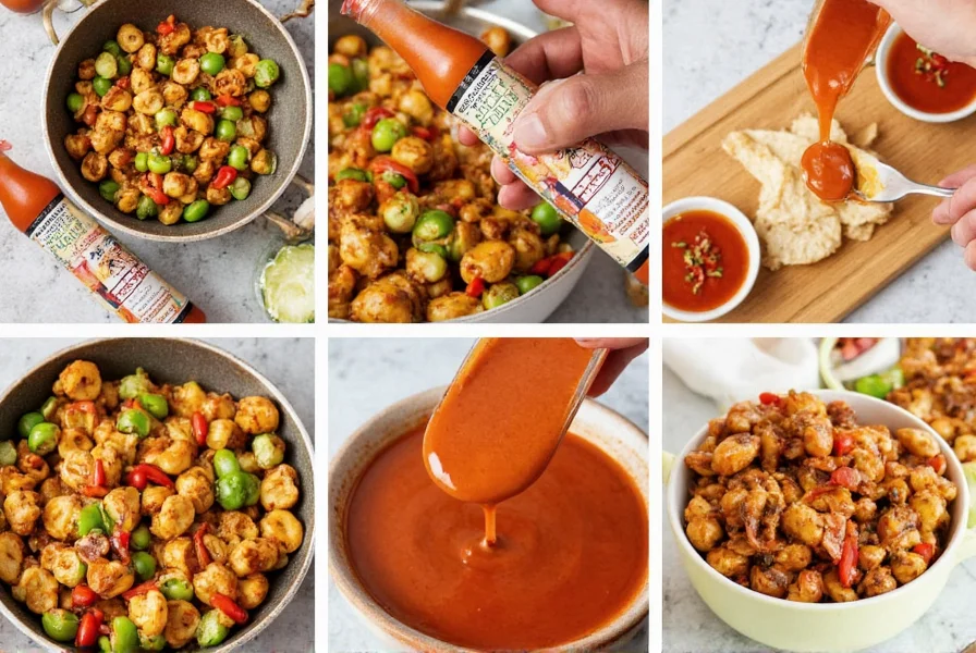 Various dishes prepared with Trader Joe's Sweet Chili Sauce including stir-fry and dipping applications