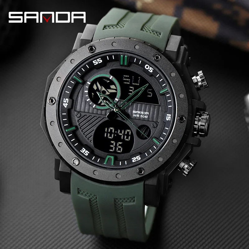 

New product 2020 Sanda brand 6012 SHOCK waterproof sports mens watch