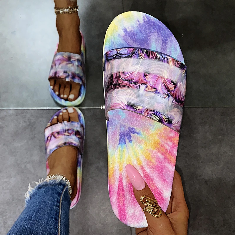 

Sandals Summer Women Slippers Flats Slides Fashion Outside Mules Female Ladies Shoes Women Sandals And Slippers 2020, Pink,purple,blue