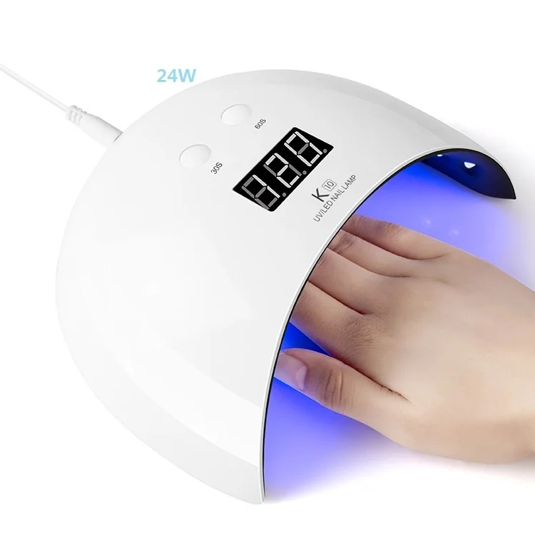 

24W Manicure Lamp LED Lights Phototherapy Sun UV Lamp Gel Polish Nail Dryer Glue Intelligent Nail Burning Lamp