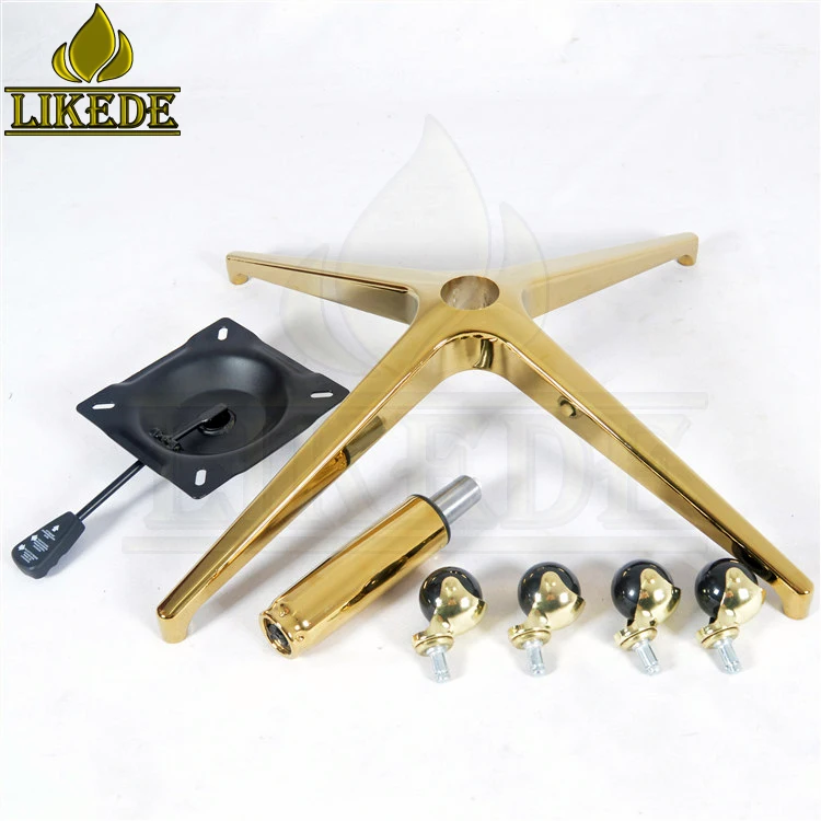 New Golden Swivel Chair Leg Aluminum Gold Furniture Leg Powder Coating Finish for Sofa Leg