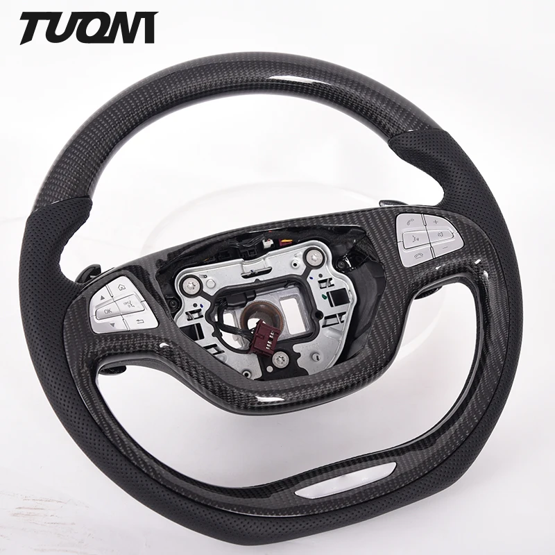 

Custom Steering Wheel For Ben-z W221 Alcantar Leather Carbon Fiber C43 C63 E63 A45 Gla45 Gls63 Racing Wheel Convertible