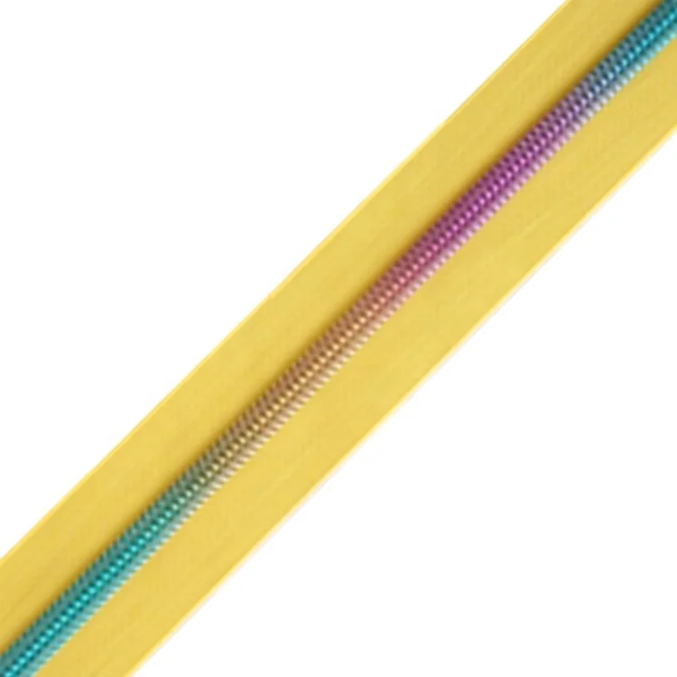 

hot-sale #3 #4 #5 rainbow long chain nylon zipper for fashion bags