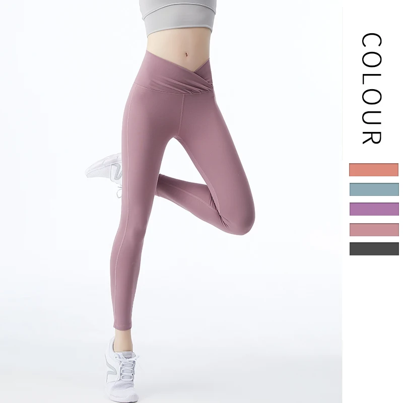 

custom logo soft scrunch bum leggings set pink activewear best quality anti cellulite yoga leggings