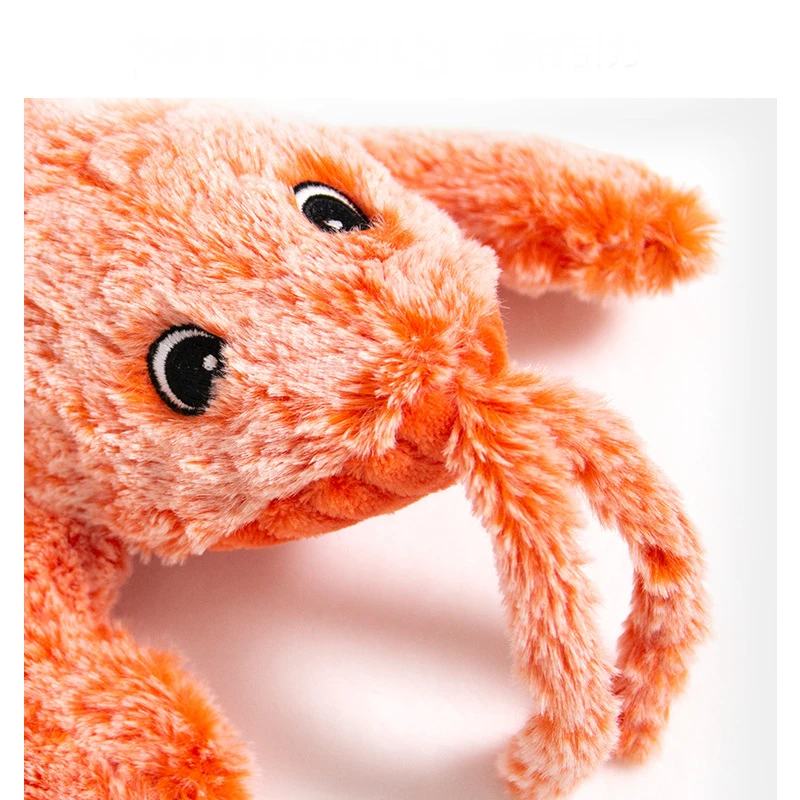 

Pet Gravity Jump Shrimp Plush Toy USB Charging Simulation Lobster Electric Tease Cat Dog Pet Cat Toy