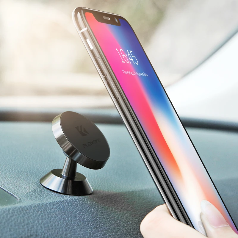 

Free Shipping 1 Sample OK FLOVEME Mobile Phone Holder 360 Rotation Magnetic Car Mount Phone Holder Custom Accept