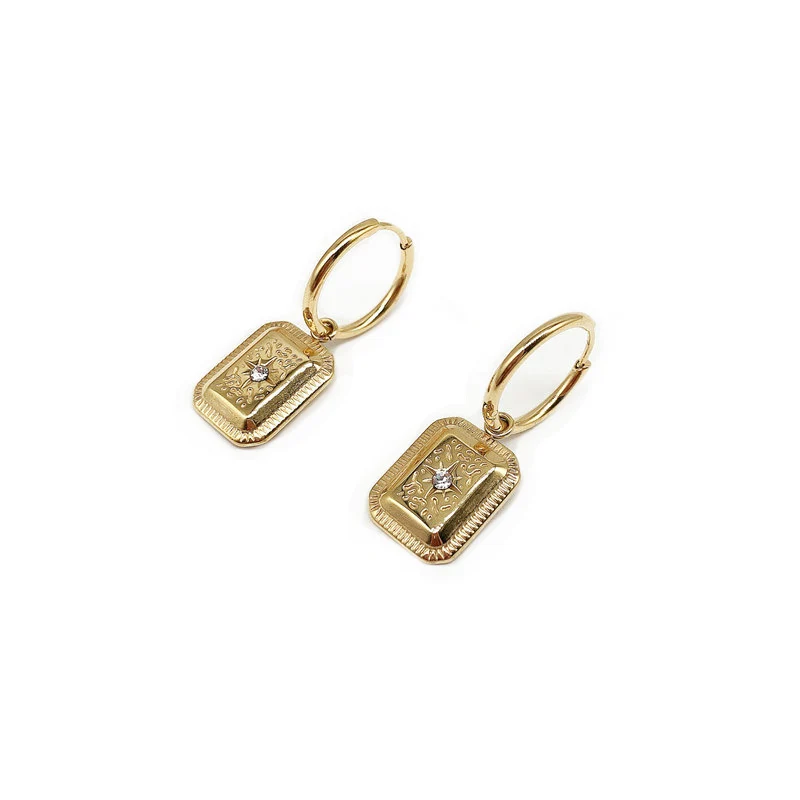 

Manufacturer custom acer inoxidable jewelry new arrivals women earring jewellery wholesale 18k gold filled Earrings