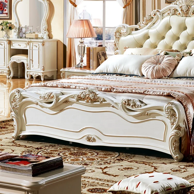 Luxury design antique royal bedroom furniture camera da letto bed room furniture european royal queen bedroom suite sets