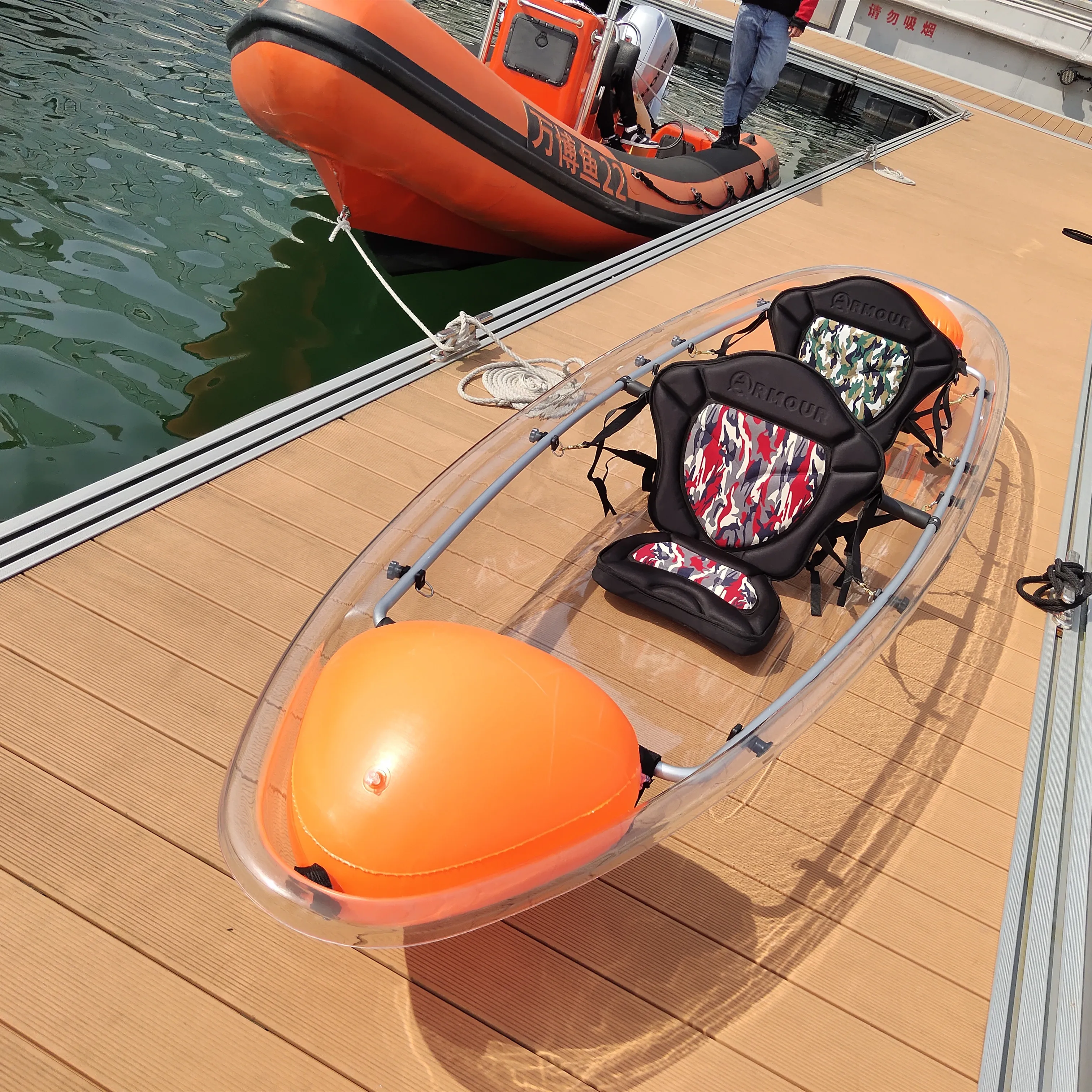 Wholesale Transparent Kayak With Two Deluxe Backseat Double Person Kayak Buy Transparent Kayak