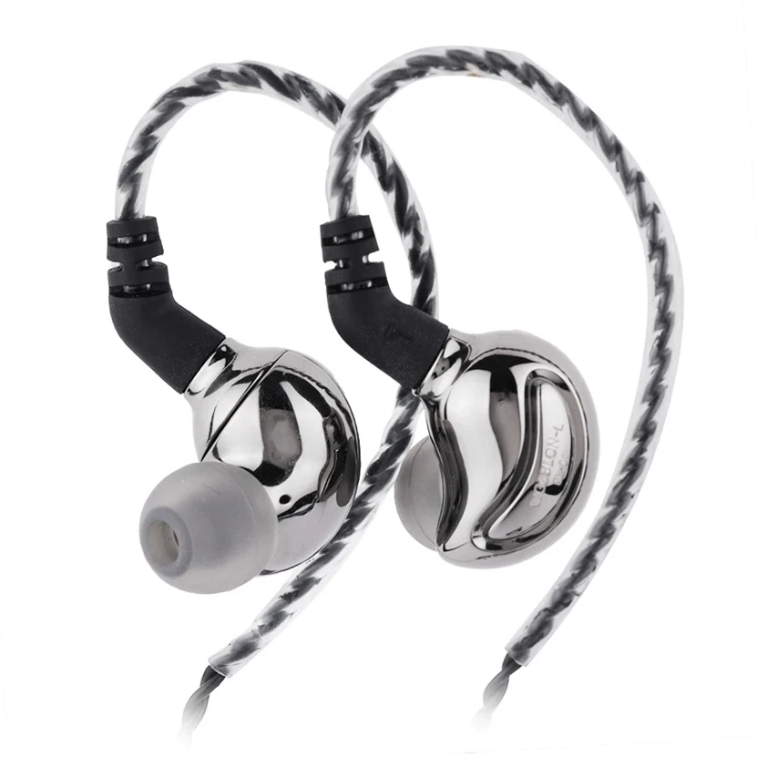 

BLON BL-0110mm Biology Fiber Diaphragm Driver In Ear Earphone DJ Running Earbuds Detachable 2PIN Cable Earpieces, Gun, silver