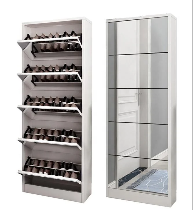 

multi-layer simple household shoe racks with mirror, Any color