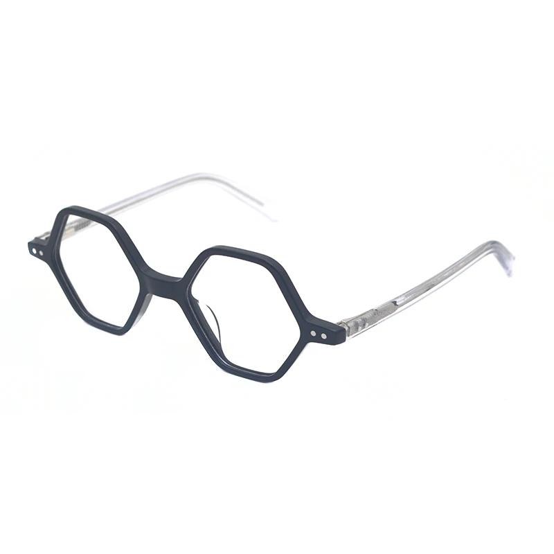

Ready Stcok and Custom OEM Men Women Manufacturers Irregular Acetate Transparent Optical Eyewear Glasses Frames, Customize color