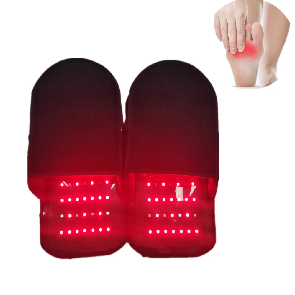 

2021 Custom Logo Physical Red Light Laser Therapy Shoes Device Near Infrared LED Slipper for Foot Feet Toes Instep Pain Relief, Black