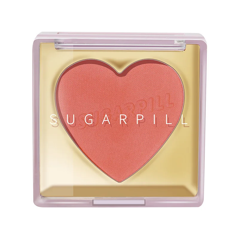 

China supplier customise logo and packaging heart shaped blush private logo blush cream blush private label, Custom color