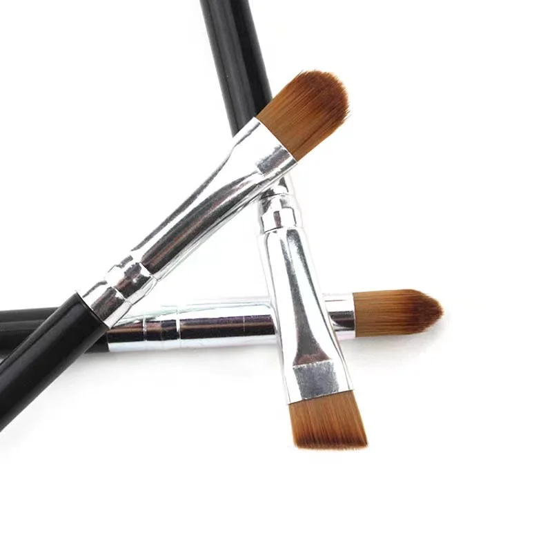 

3pcs PVC Bag Makeup Brush Set Concealer Brush Flat Blending Cosmetic Brush
