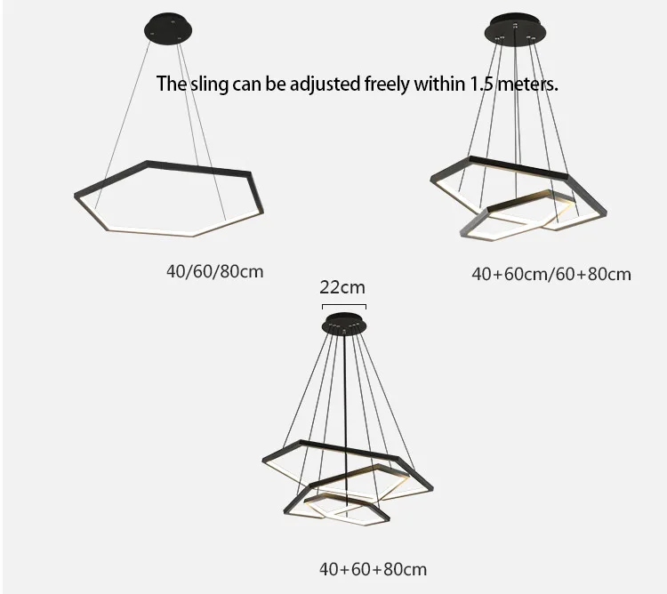 Polygon ring chandelier pendant lamp  nordic pendant light chandeliers pendant lights modern
