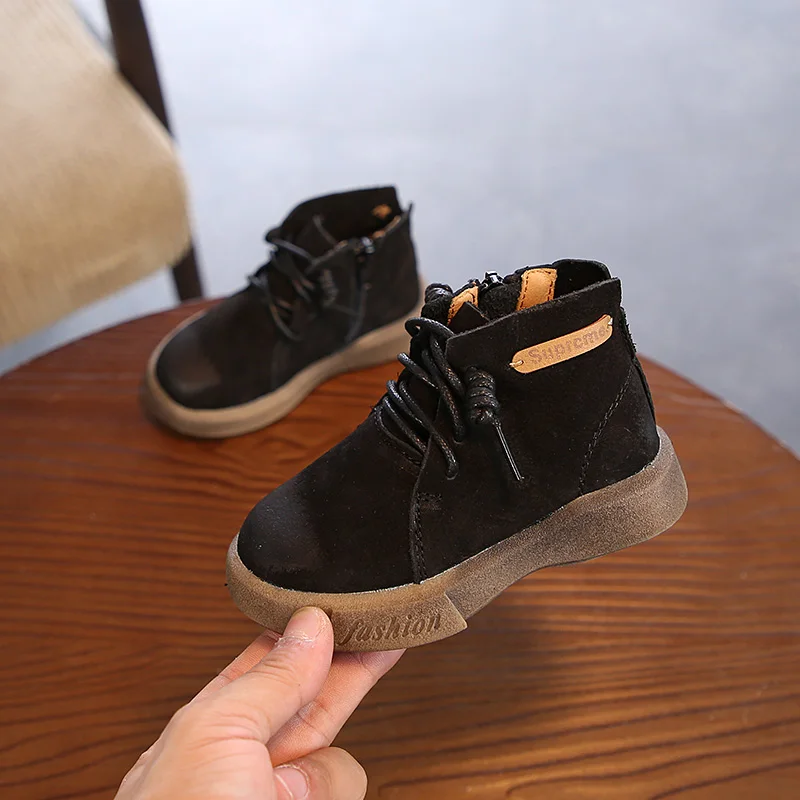 

Hot Sale 2021 autumn new fashion vintage martin leather Kids shoes retro single boys shoes baby casual shoes