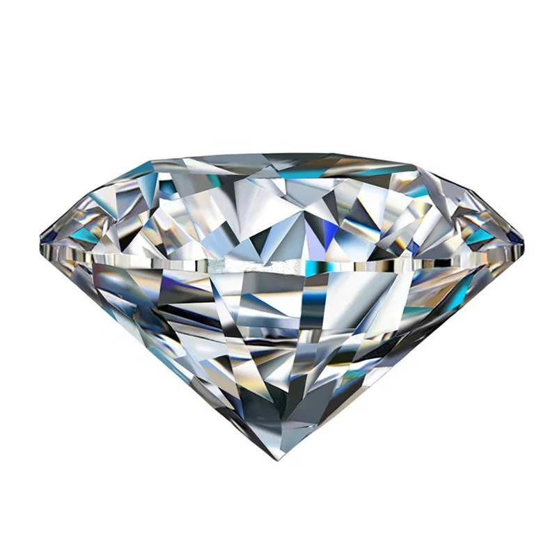 

Wholesale price bulk gemstones high quality polished round moissanite DEF color 1 2 3 carat VVS diamond custom wedding ring