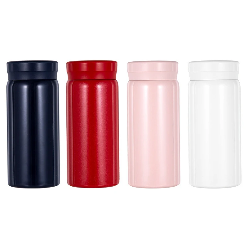 

2022 New Style Double Wall Stainless Steel Vacuum Flask Mini Portable Pocket Cup Small Capacity Fashion Sports Water Bottle, Customized colors acceptable