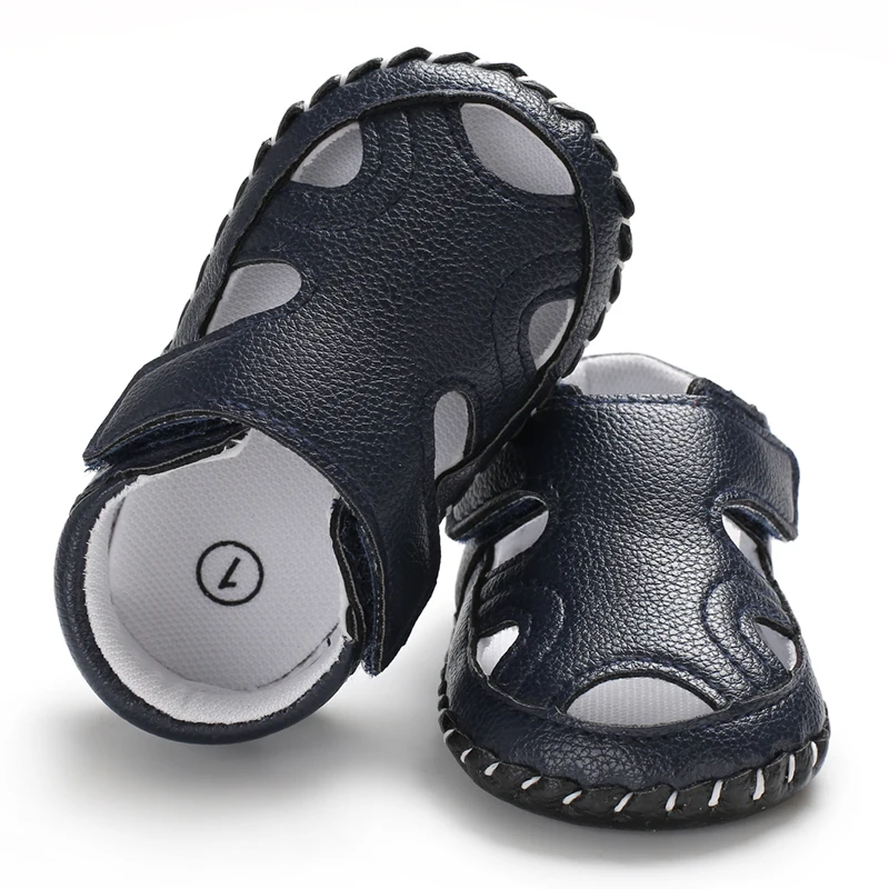 Newborn Baby Boy Shoes Summer Toddler First Walker Pu Leather Boy