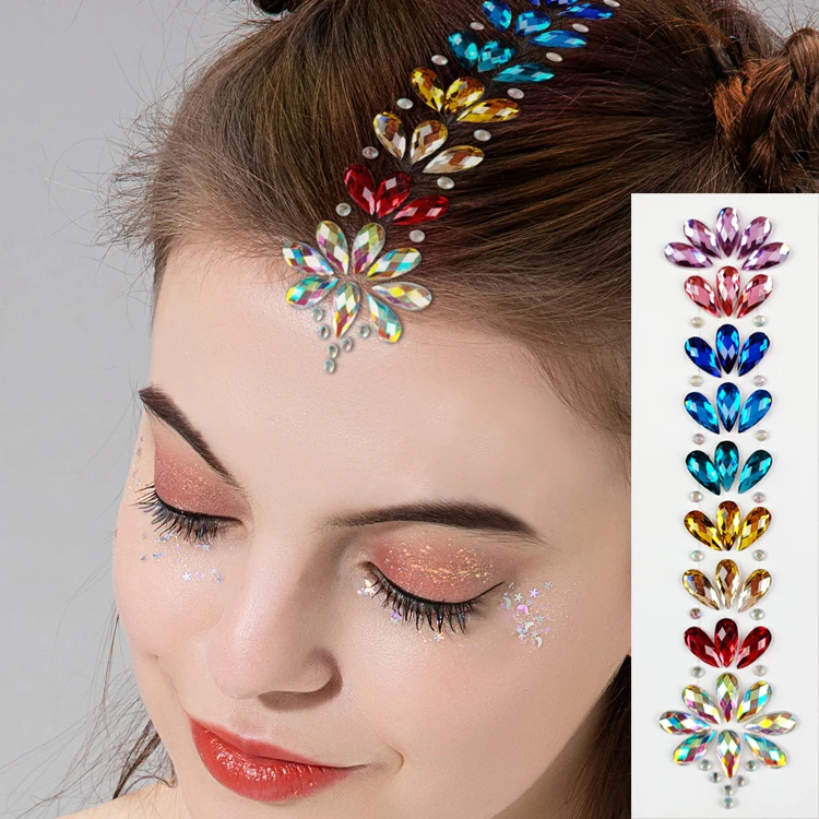 New hair diamond stickers DIY jewelry head decoration stickers Blinger toy