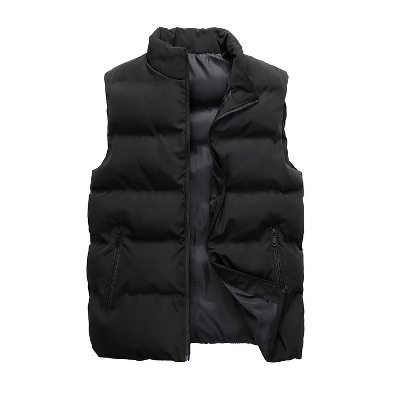 

Men Winter Coat Sleeveless Down Quilted Top Clothes Bubble Gilet Man Puffer Warm Clothing Men's Vest Jacket, 4 colors