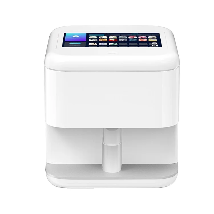 

2021 most popular ready ship LCD Touch Screen nail printer o nails machine 3d digital, White