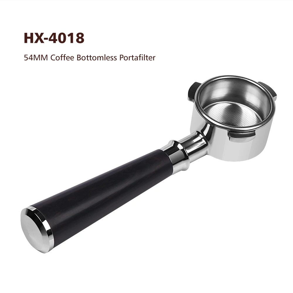 

Stainless Steel Coffee Machine Accessories Naked Portafilter 54mm Espresso Coffee Bottomless 54mm Portafilter