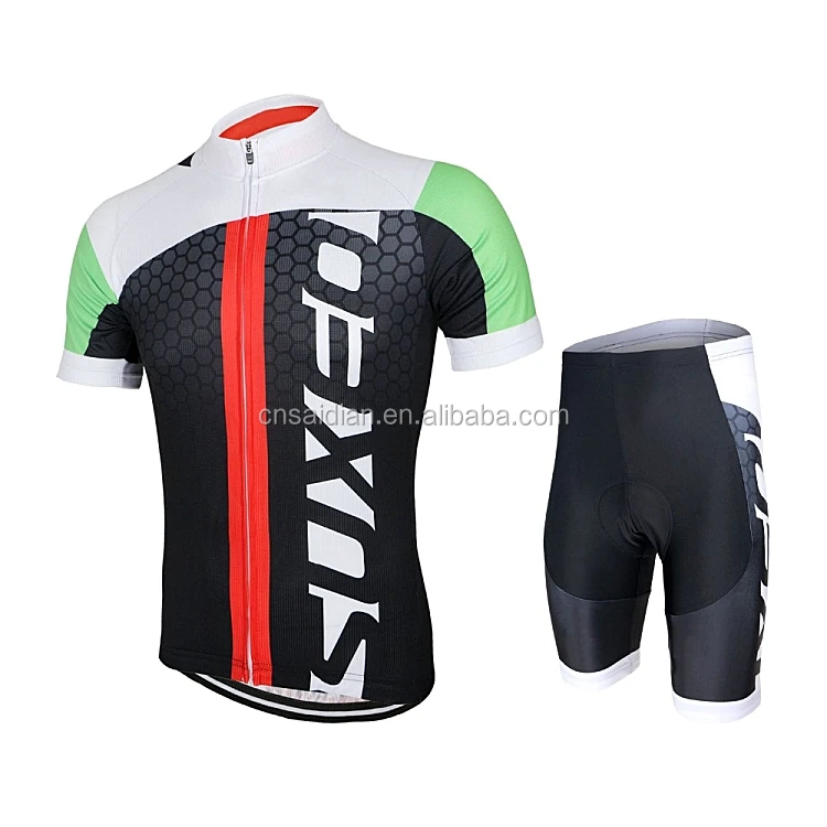 

Custom sublimation team bike racing wear men short sleeve cycling jersey set china factory, Customized color