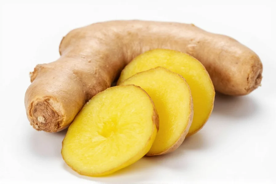 Fresh ginger slices steeping in a teapot
