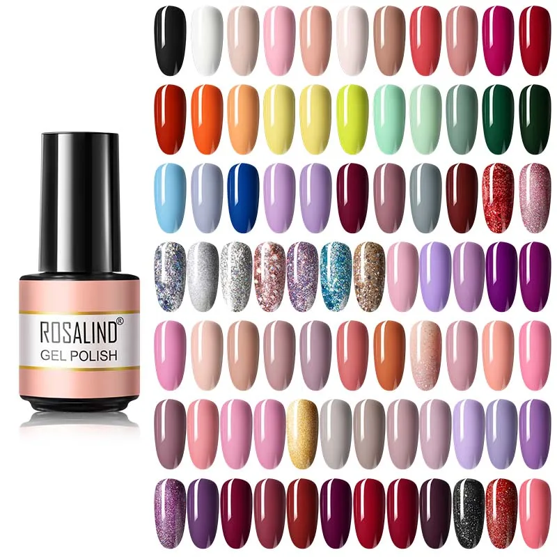 

Rosalind wholesale 3000 color soak off color nail polish uv glitter shiny gel polish cat eye gel varnish nail with private label