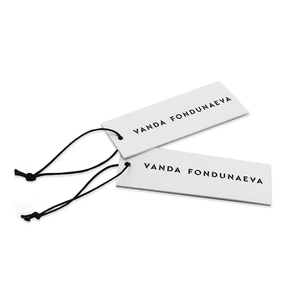 

Custom Luxury Customized Printed brand logo garment swing tag with logo print garment jewelry paper hang tags