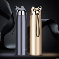 

Thermos Bottle Stainless Steel Vacuum Flasks 320ml Cute Cat Fox Ear Thermal Coffee Tea Water Bottle thermos bottle