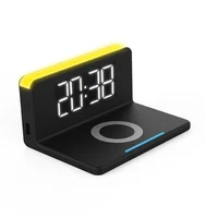 

amazon 2019 top seller digital clock with wireless charging alarm clock usb charger wireless charger