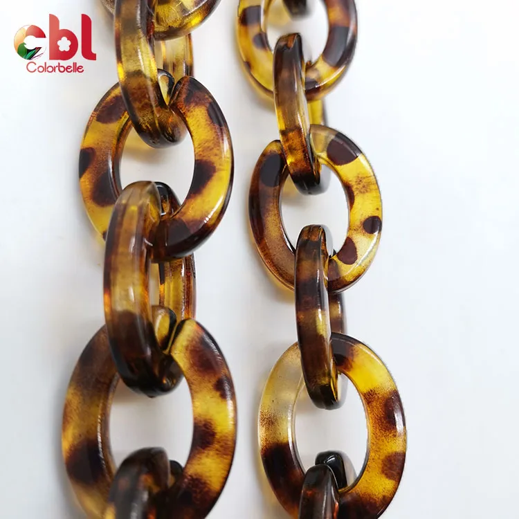 

High quality hardware chain resin acrylic chain bag acrylic chain, Customized color