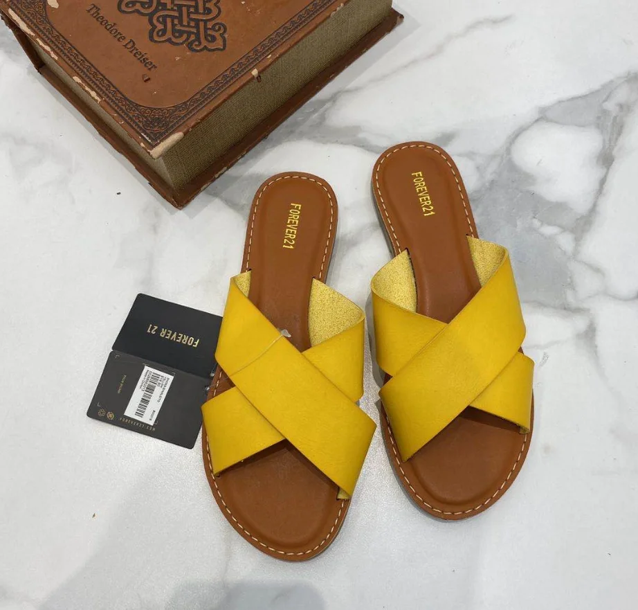 

mix color Fashionable simple and versatile women's shoes cross vamp leather fabric comfortable female sandals