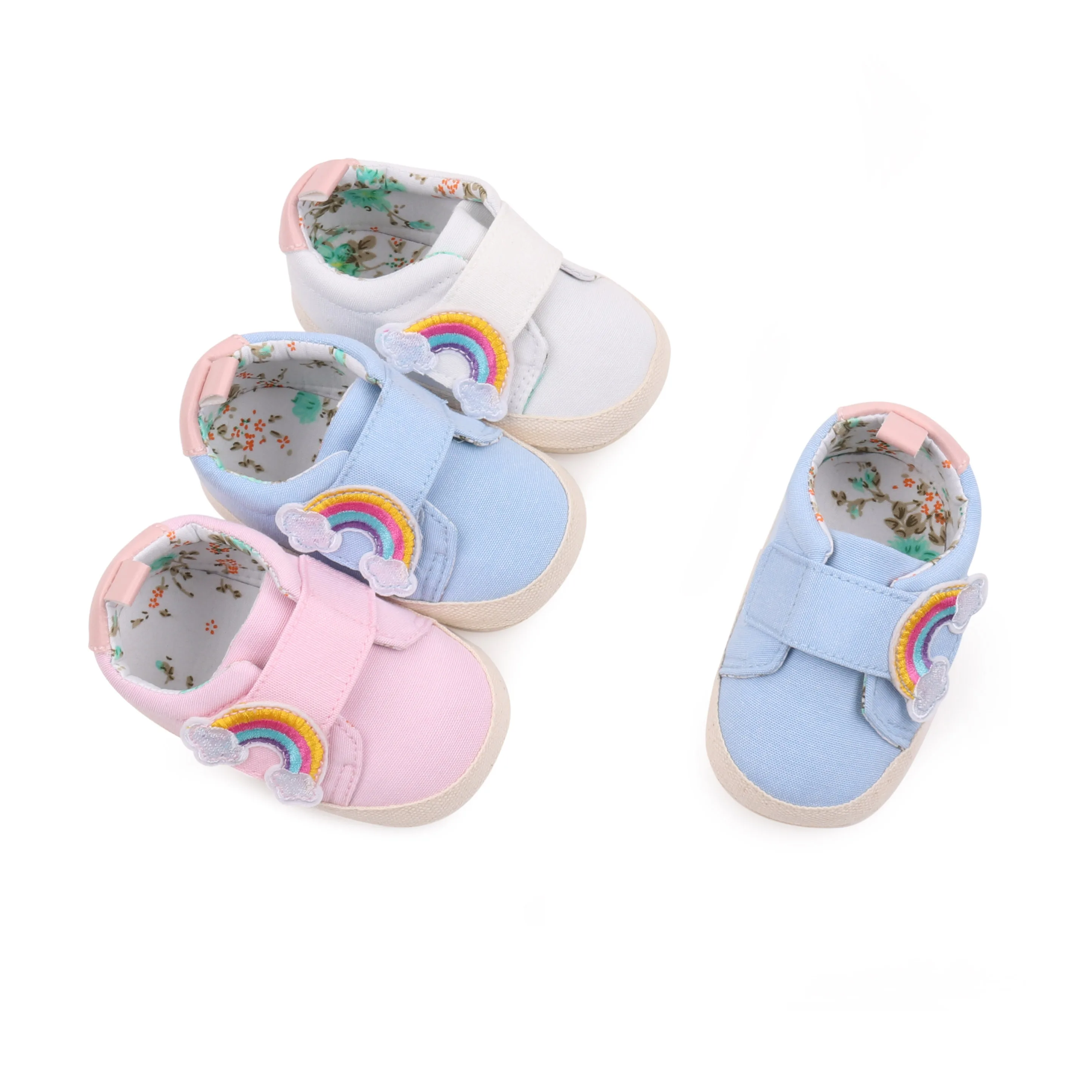 Cotton Rainbow Design Baby Girls Shoes Infant Casual Shoes