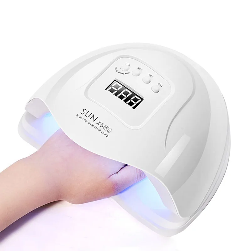 

2021 New Arrivals Nail Lamp 120w Uv Led Lamp Gel Polish Nail Dryer White Power ROHS Color Automatic Material Electric Origin ABS, White and pink