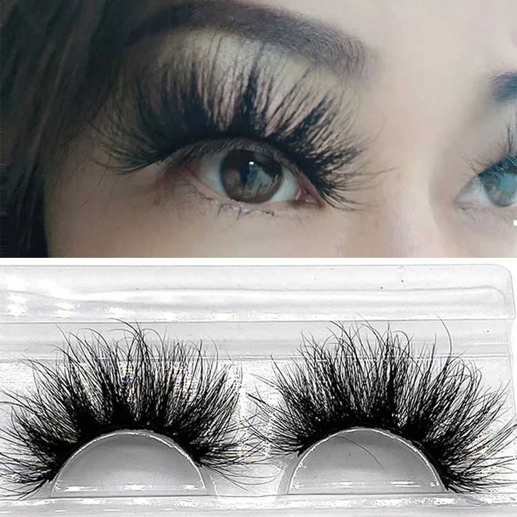 

3d wholesale vendor 25mm 30mm 3d fluffy 100% mink eyelash with eyelash boxes dramatic eyelashes, Black color
