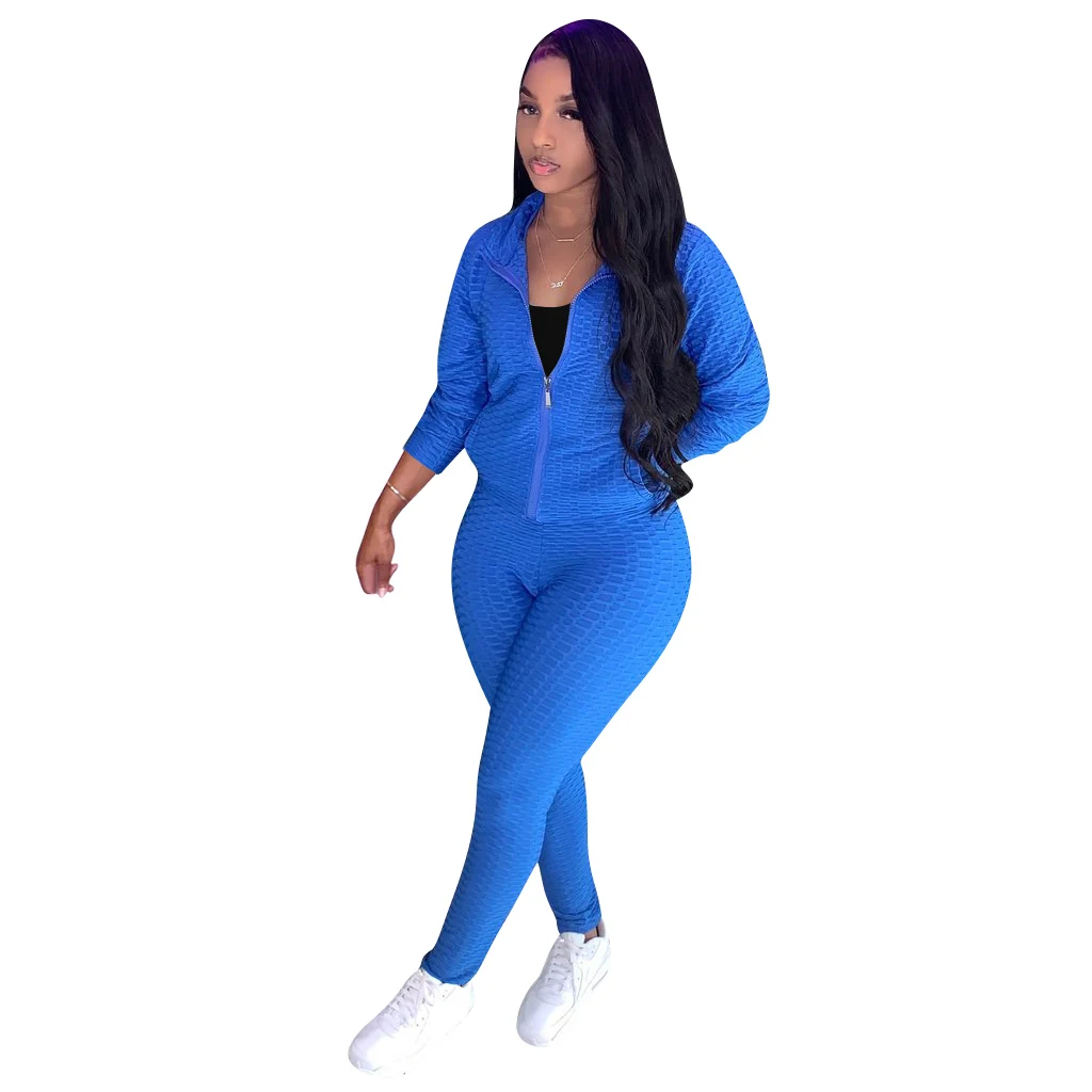 

Private Label Casual Long Sleeve Sweatsuit Yoga Joggers 2 Piece Set Women Clothing