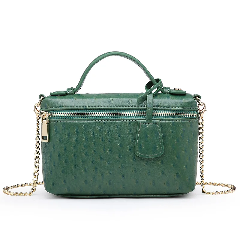 

Fashion Wholesale Custom Luxury High Quality Ostrich Pattern Leather Skin Clutch Bag Designer Handbag Purse