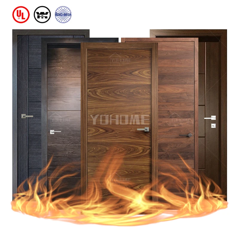 

Germany fireproof solid wood door fire rated hotel room entry doors with frame interior wooden fireproof door