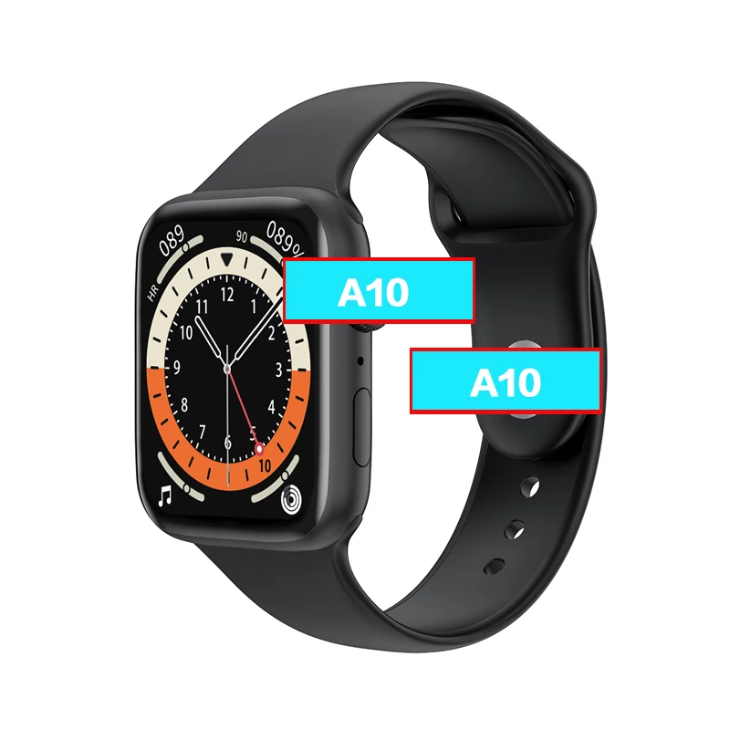 

A10 Smartwatch series 6 1.57 inch Full Touch Smartwatch Fitness Tracker Blood Pressure Custom wallpaper Smart watch A10, Pink, red, black, blue, white