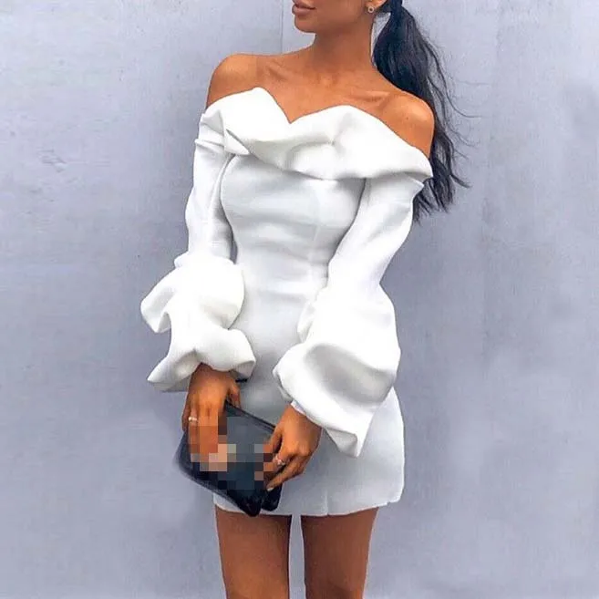 

FS0569D Hot sale casual women white dresses