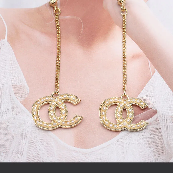

Gold plated earrings wedding fashion jewelry gold high quality charm silver jewelry gifts white pearl party Earrings
