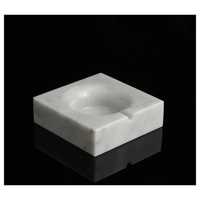 

White marble ashtray black marble ash tray 100% genuine marble 12x12x4cm