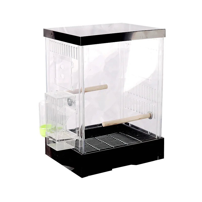 

Cages Birds Finches Canary Nesting Box Parrot Breeding Goldfinch Large Houses Feeder Carrier Bag Acrylic Bird Cage