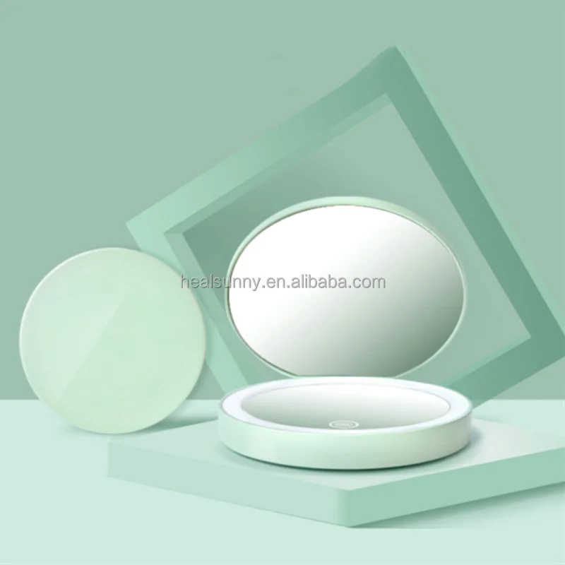 

Pocket Mini Makeup Mirror With Personalized Logo Foldable Round Shaped Make up Mirror Cosmetic Pocket Hand Mirror, Customized color