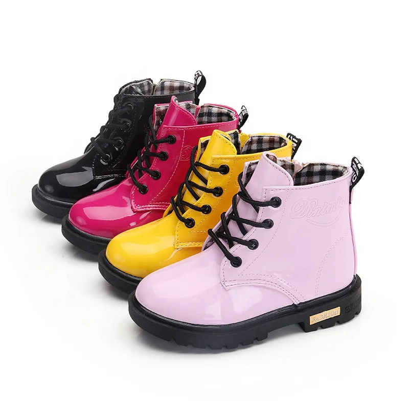 

Vintage new fashionable cute girls PU quality winter zip boots fancy flower boots kids booties