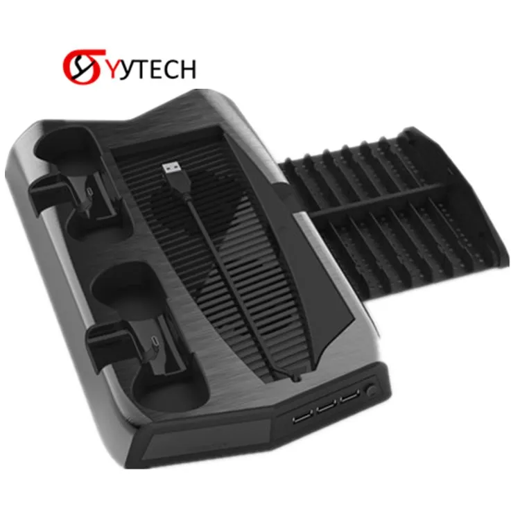 

SYYTECH New Multifunctional Game Console USB HUB Cooling Fan Vertical Bracket Charging Base For PS5 Video Game Accessories